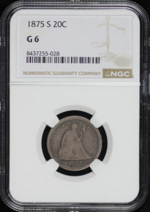 Obverse of this 1875-S Twenty Cent NGC G-6