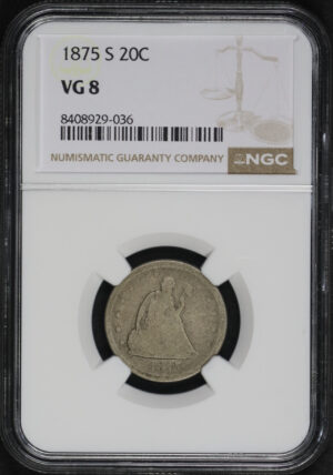 Obverse of this 1875-S Twenty Cent NGC VG-8