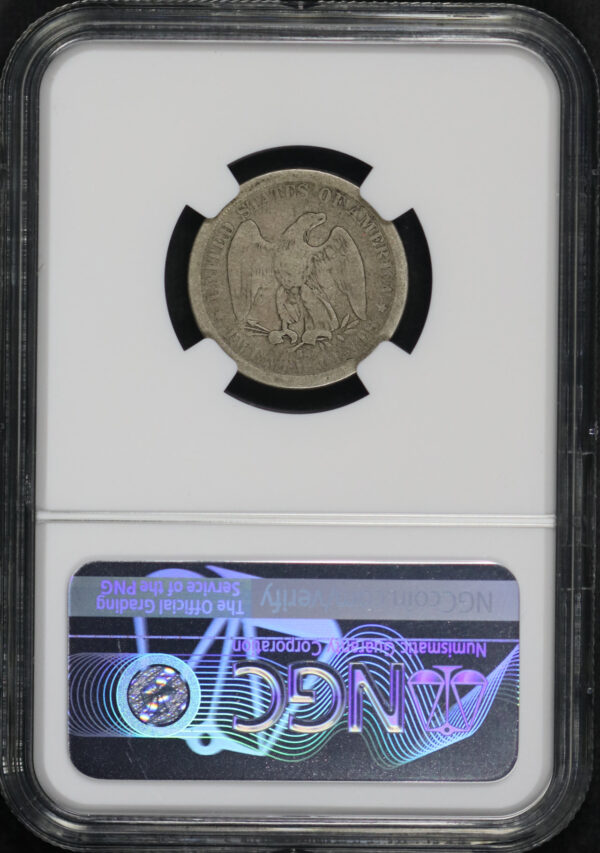 Reverse of this 1875-S Twenty Cent NGC VG-8