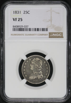 Obverse of this 1831 Capped Bust Quarter NGC VF-25