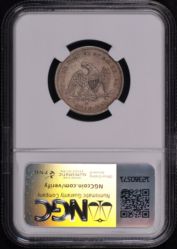 Reverse of this 1840-O No Drapery Liberty Seated Quarter NGC XF-40