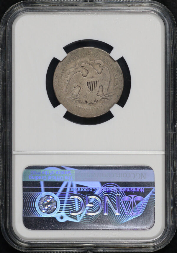 Reverse of this 1874-S Seated Liberty Quarter with Arrows NGC AG-3 – Great For A Lowball Set! 