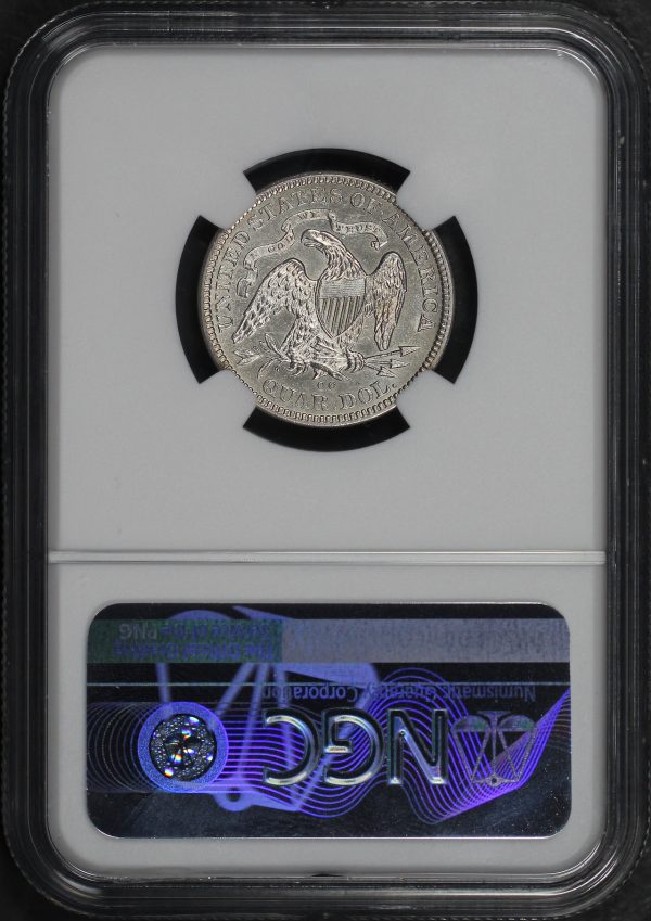 Reverse of this 1875-CC Liberty Seated Quarter NGC MS-61