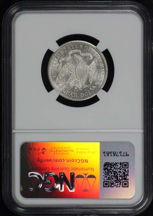 Reverse of this 1876-CC Liberty Seated Quarter NGC MS-62