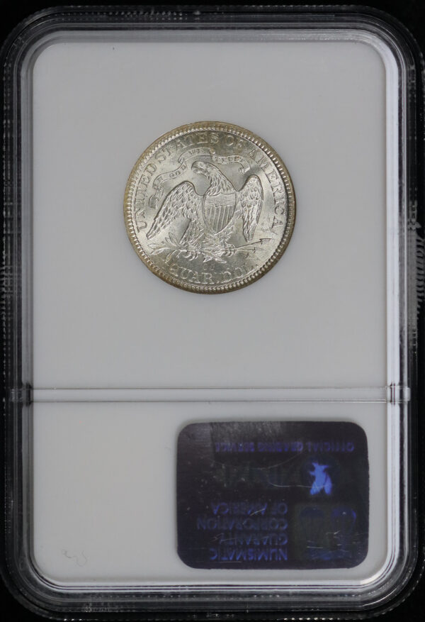 Reverse of this 1877-CC Liberty Seated Quarter NGC MS-65