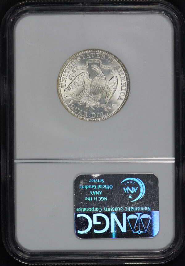 Reverse of this 1891 Liberty Seated Quarter NGC MS-64 RICHMOND COLLECTION