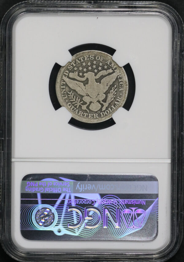 Reverse of this 1896-O Barber Quarter NGC G-4