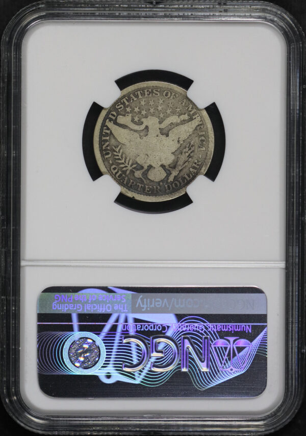 Reverse of this 1897-S Barber Quarter NGC G-4