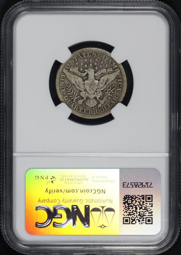 Reverse of this 1901-S Barber Quarter NGC VG-8