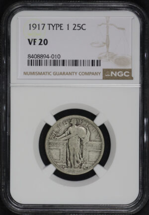Obverse of this 1917 Standing Liberty Quarter Type 1 NGC VF-20
