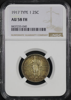 Obverse of this 1917 Standing Liberty Quarter Type 1 NGC AU-58 FH