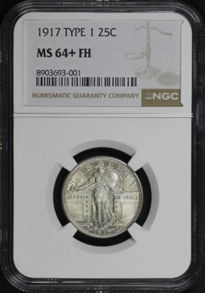 Obverse of this 1917 Standing Liberty Quarter Type 1 NGC MS-64+FH