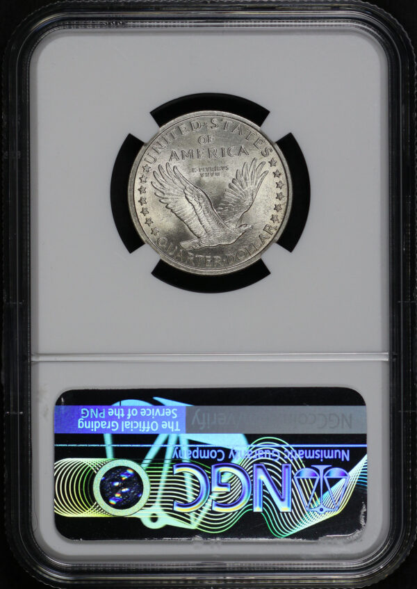 Reverse of this 1917 Standing Liberty Quarter Type 1 NGC MS-65 FH