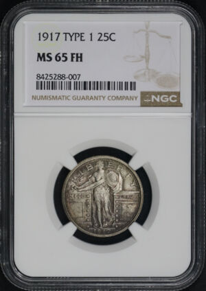 Obverse of this 1917 Type 1 Standing Liberty Quarter NGC MS-65 FH