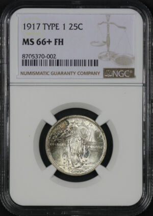 Obverse of this 1917 Standing Liberty Quarter Type 1 NGC MS-66+ FH