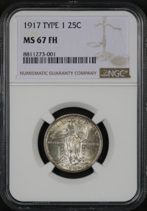 Obverse of this 1917 Standing Liberty Quarter Type 1 NGC MS-67