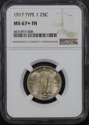 Obverse of this 1917 Standing Liberty Quarter Type 1 NGC MS-67+ FH