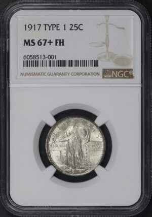 Obverse of this 1917 Type 1 Standing Liberty Quarter NGC MS-67+ FH