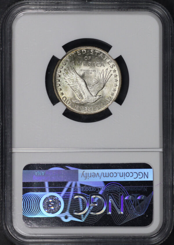 Reverse of this 1917 Type 1 Standing Liberty Quarter NGC MS-67+ FH
