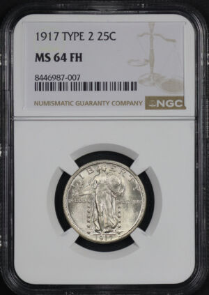 Obverse of this 1917 Standing Liberty Quarter Type 2 NGC MS-64 FH