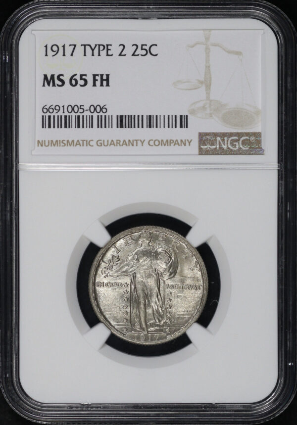 Obverse of this 1917 Standing Liberty Quarter Type 2 NGC MS-65 FH