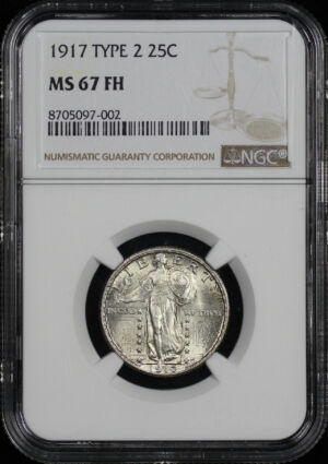 Obverse of this 1917 Standing Liberty Quarter Type 2 NGC MS-67 FH