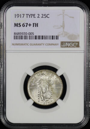 Obverse of this 1917 Standing Liberty Quarter Type 2 NGC MS-67+FH