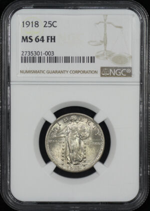 Obverse of this 1918 Standing Liberty Quarter NGC MS-64 FH