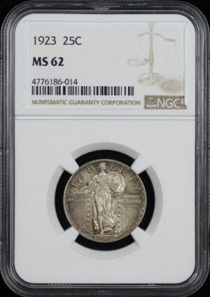 Obverse of this 1923 Standing Liberty Quarter NGC MS-62