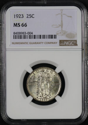 Obverse of this 1923 Standing Liberty Quarter NGC MS-66