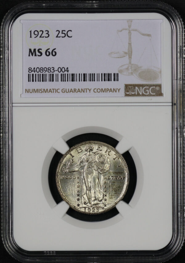 Obverse of this 1923 Standing Liberty Quarter NGC MS-66
