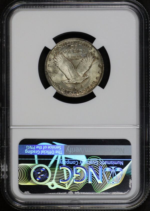 Reverse of this 1923 Standing Liberty Quarter NGC MS-66
