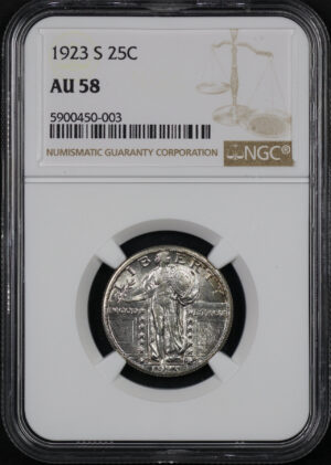 Obverse of this 1923-S Standing Liberty Quarter NGC AU-58