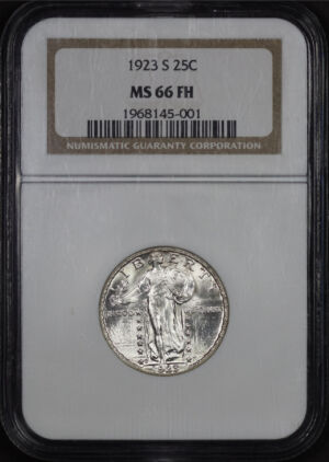 Obverse of this 1923-S Standing Liberty Quarter NGC MS-66 FH