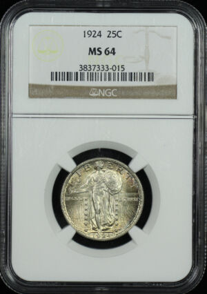 Obverse of this 1924 Standing Liberty Quarter NGC MS-64
