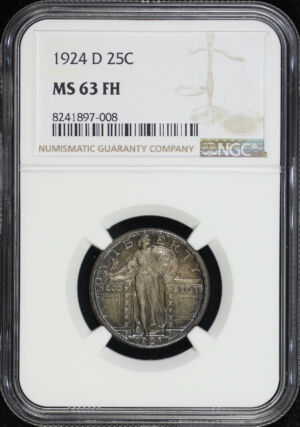 Obverse of this 1924-D Standing Liberty Quarter NGC MS-63 FH