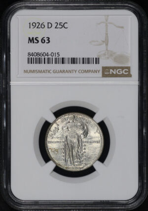 Obverse of this 1926-D Standing Liberty Quarter NGC MS-63