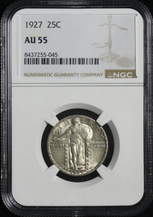 Obverse of this 1927 Standing Liberty Quarter NGC AU-55