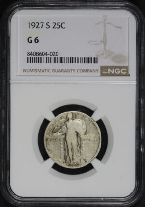 Obverse of this 1927-S Standing Liberty Quarter NGC G-6