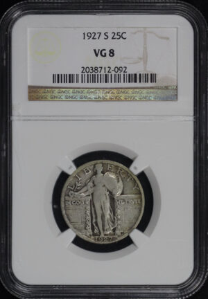 Obverse of this 1927-S Standing Liberty Quarter NGC VG-8