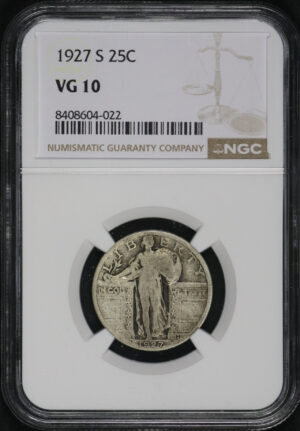Obverse of this 1927-S Standing Liberty Quarter NGC VG-10