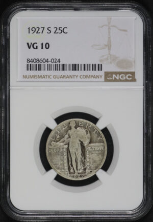 Obverse of this 1927-S Standing Liberty Quarter NGC VG-10