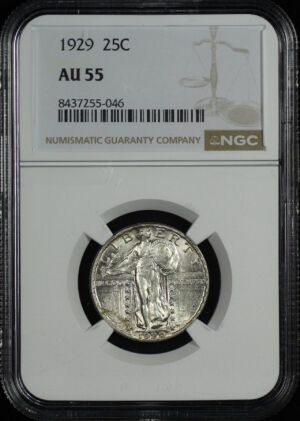 Obverse of this 1929 Standing Liberty Quarter NGC AU-55