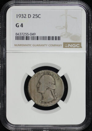Obverse of this 1932-D Washington Quarter NGC G-4