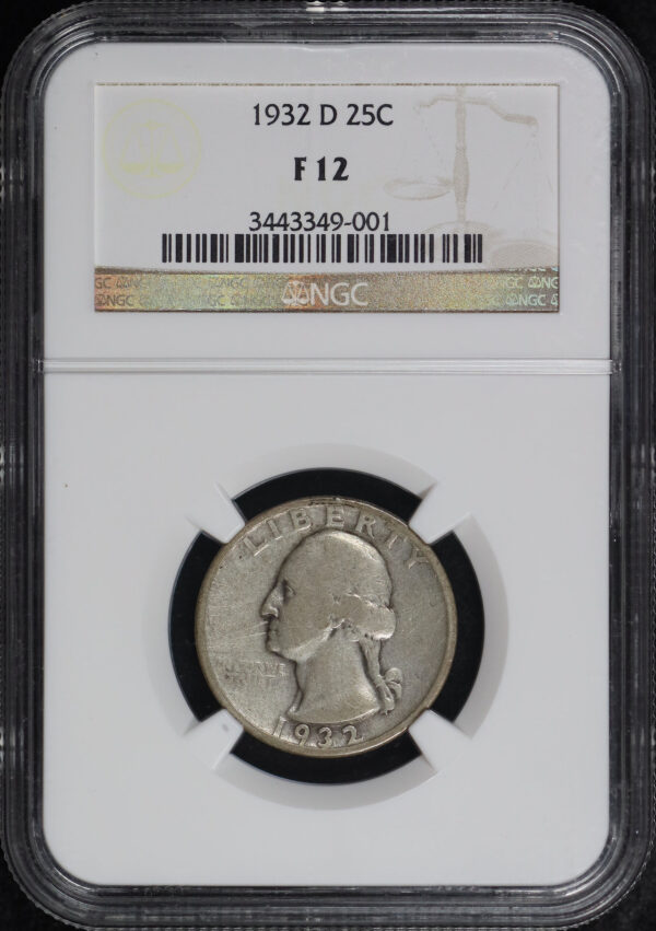 Obverse of this 1932-D Washington Quarter NGC F-12