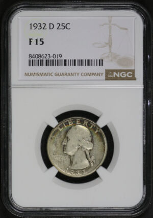 Obverse of this 1932-D Washington Quarter NGC F-15