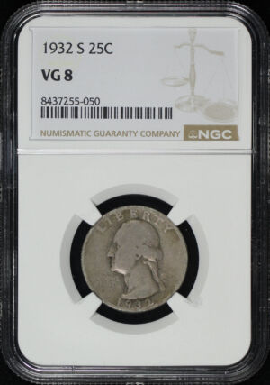 Obverse of this 1932-S Washington Quarter NGC VG-8