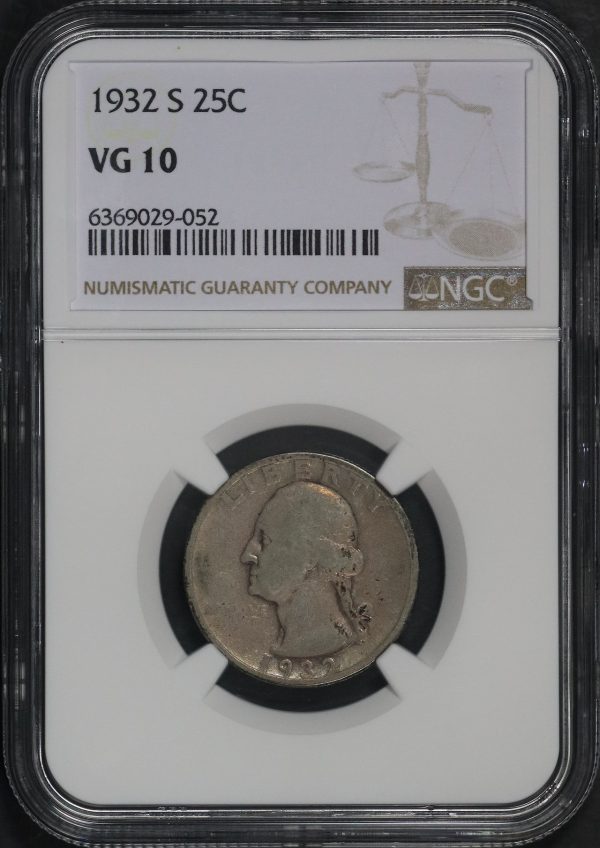 Obverse of this 1932-S Washington Quarter NGC VG-10
