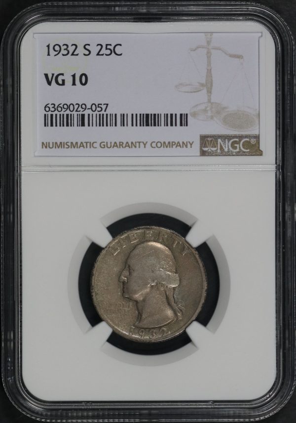 Obverse of this 1932-S Washington Quarter NGC VG-10