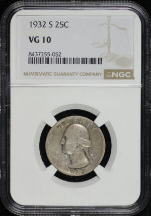 Obverse of this 1932-S Washington Quarter NGC VG-10